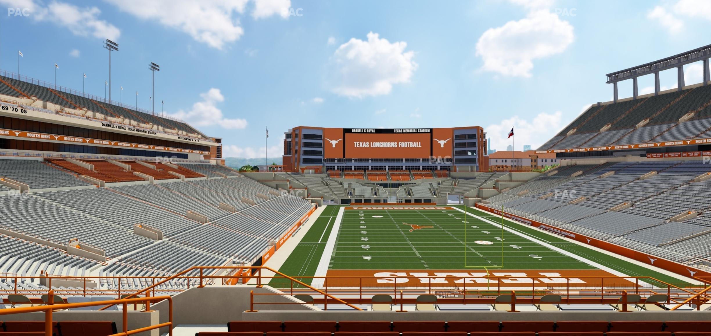 Seating view for Darrell K Royal - Texas Memorial Stadium Section Terrace Club 17