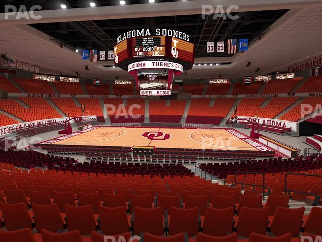 Seating view for Lloyd Noble Center Section 107