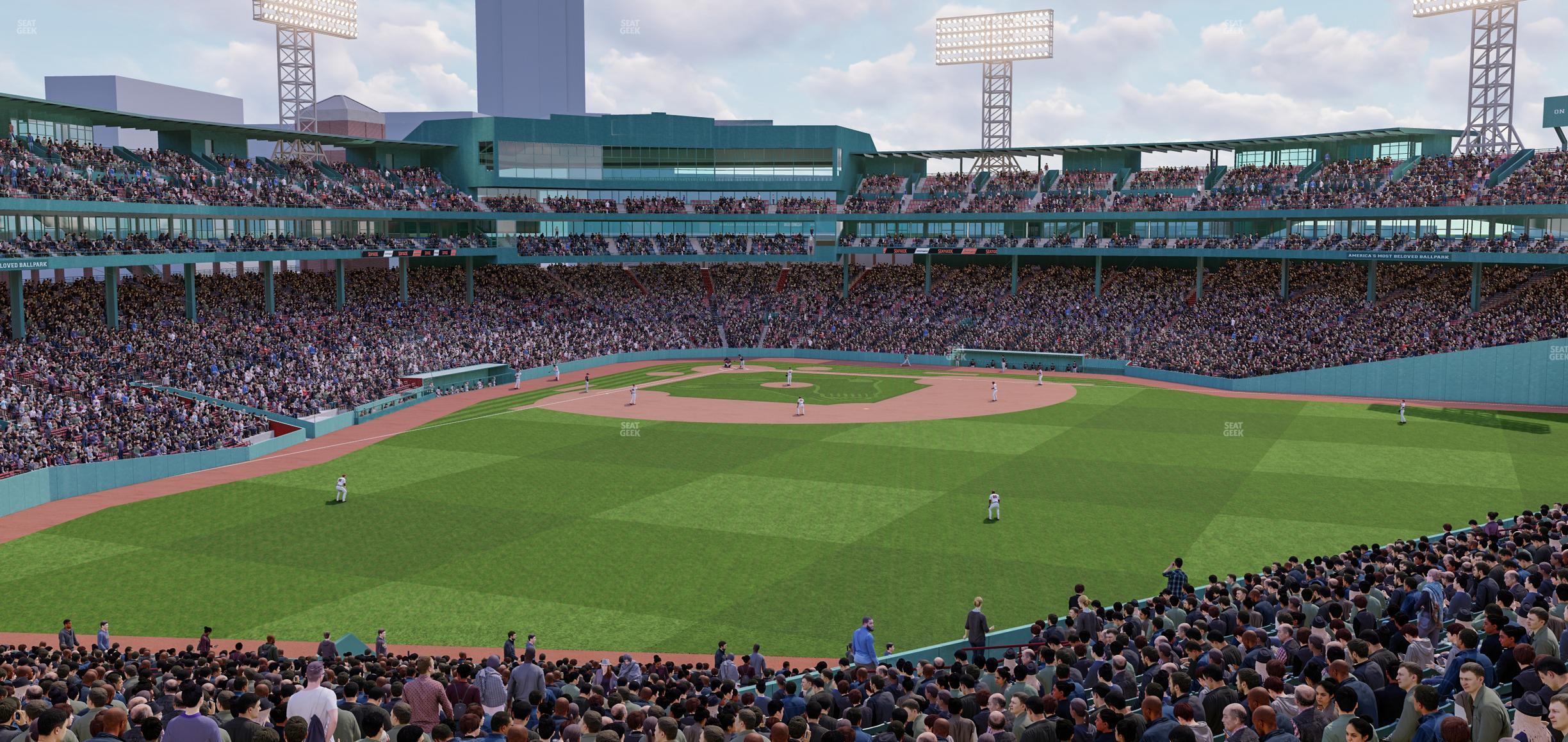 Seating view for Fenway Park Section Truly Terrace Barstools Bleacher 39