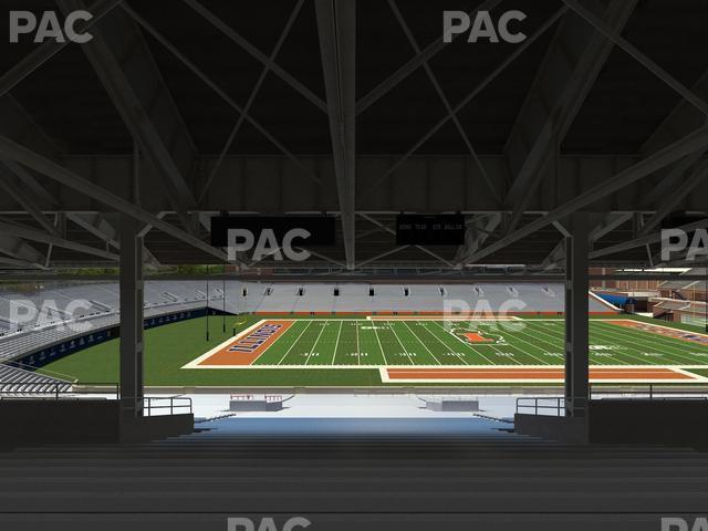 Seating view for Memorial Stadium - IL Section Back 107