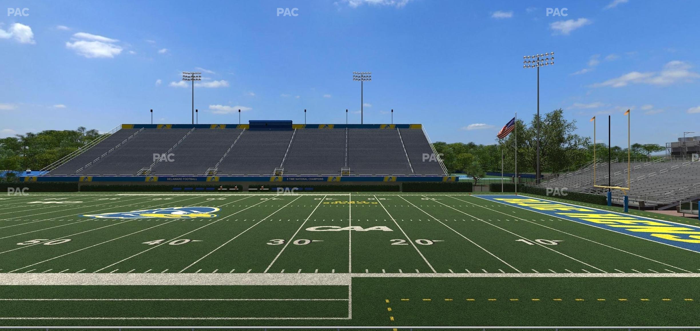 Seating view for Delaware Stadium Section West Ada 3