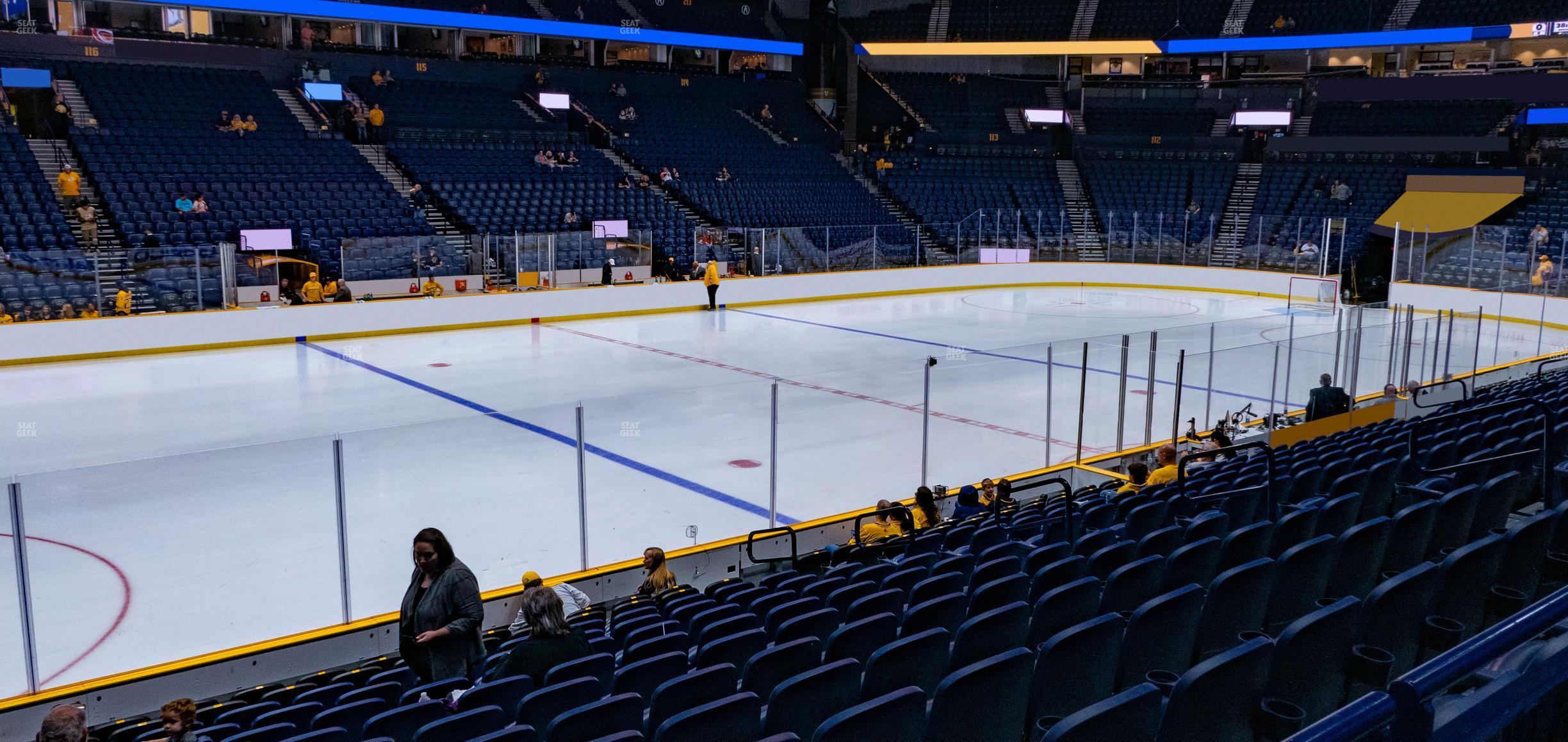 Seating view for Bridgestone Arena Section 104