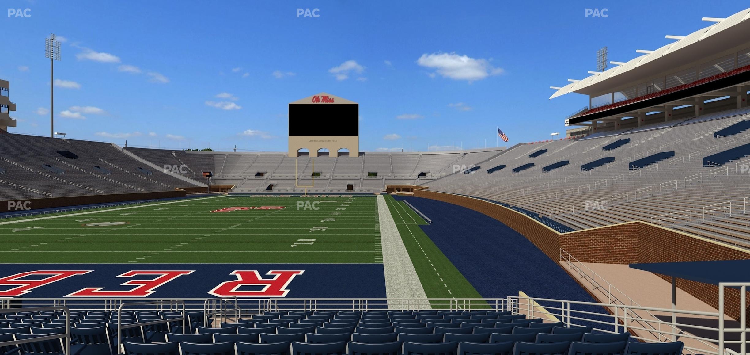 Seating view for Vaught Hemingway Stadium Section Field Club 1