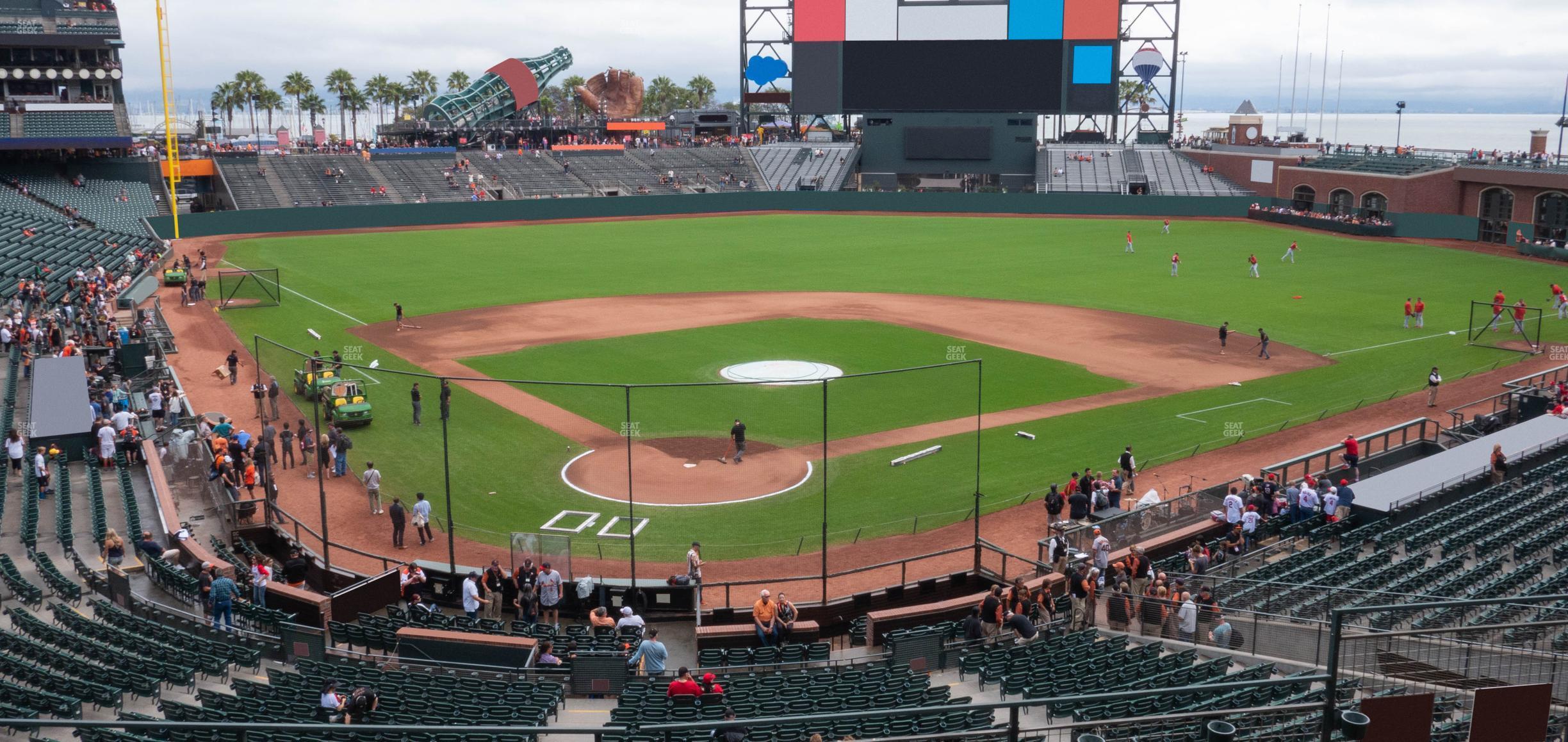 Seating view for Oracle Park Section Club Level 214