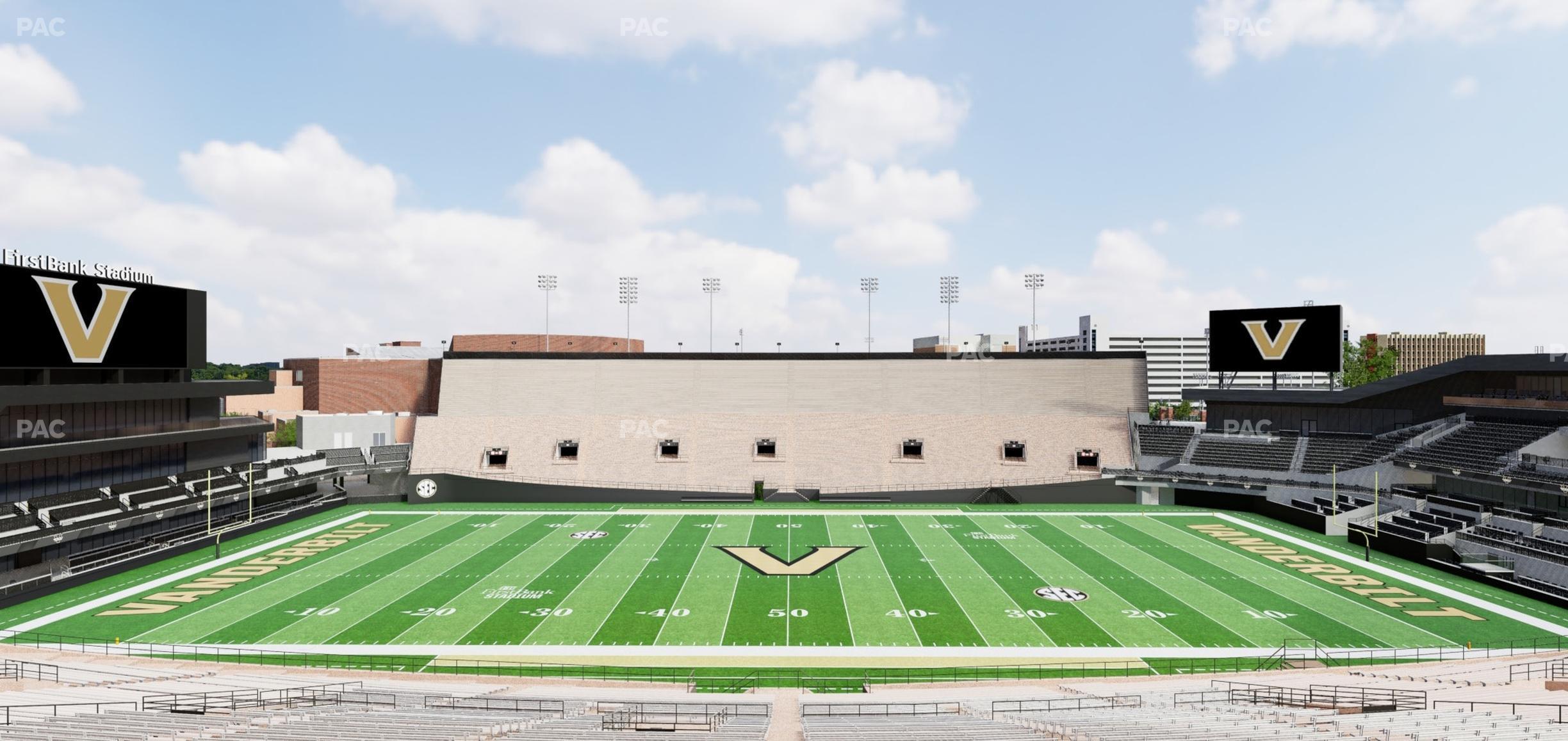 Seating view for FirstBank Stadium Section Bridge