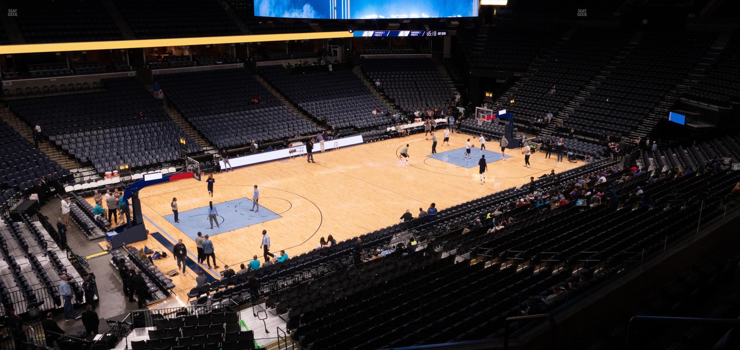 Seating view for FedExForum Section Pinnacle Club 8