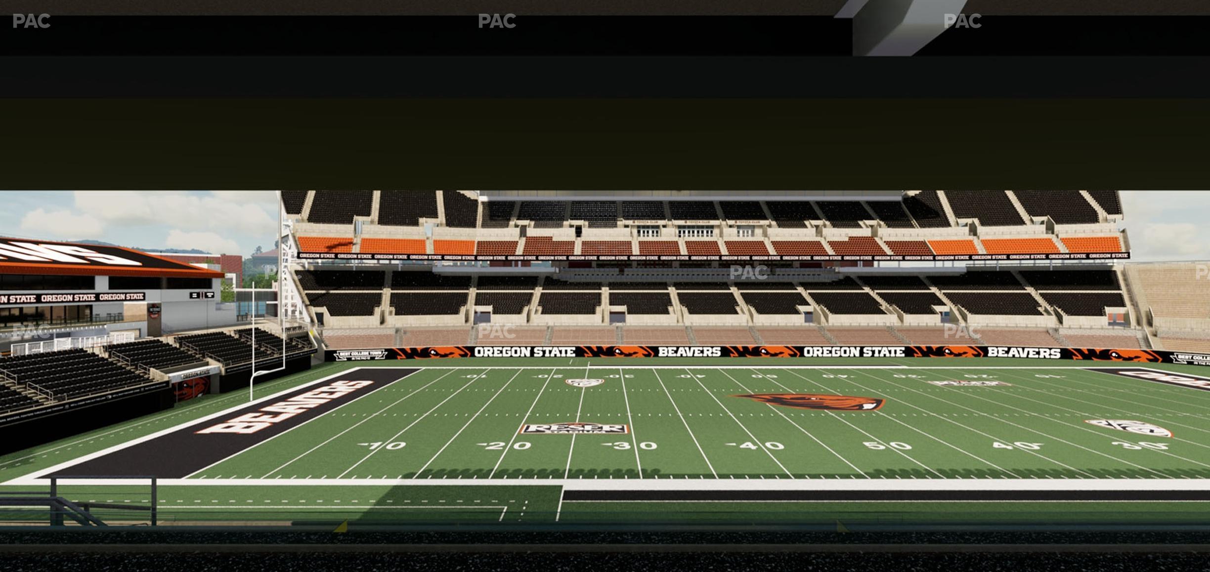 Seating view for Reser Stadium Section Box 29