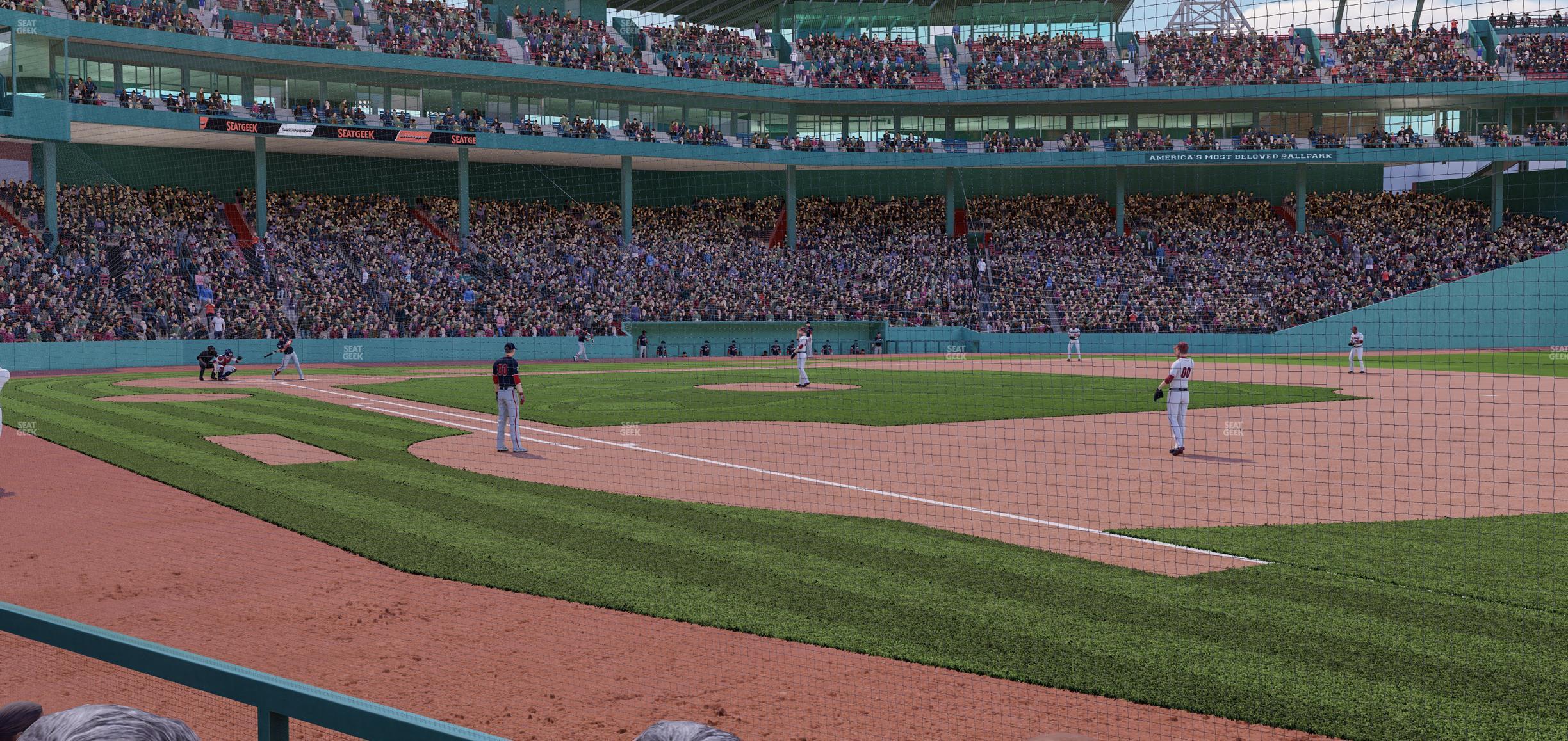 Seating view for Fenway Park Section Dugout Box 14