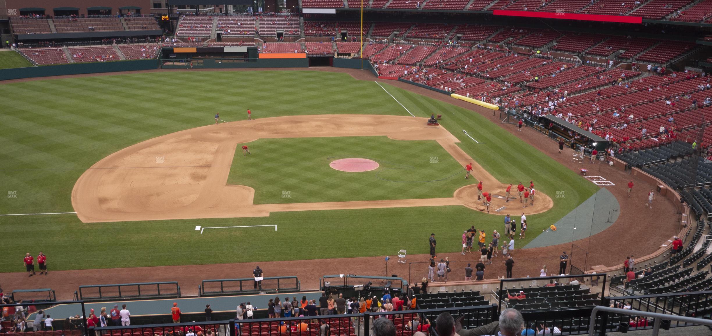 Seating view for Busch Stadium Section Infield Redbird Club 255