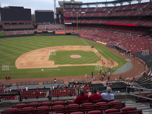 Seating view for Busch Stadium Section Infield Redbird Club 255