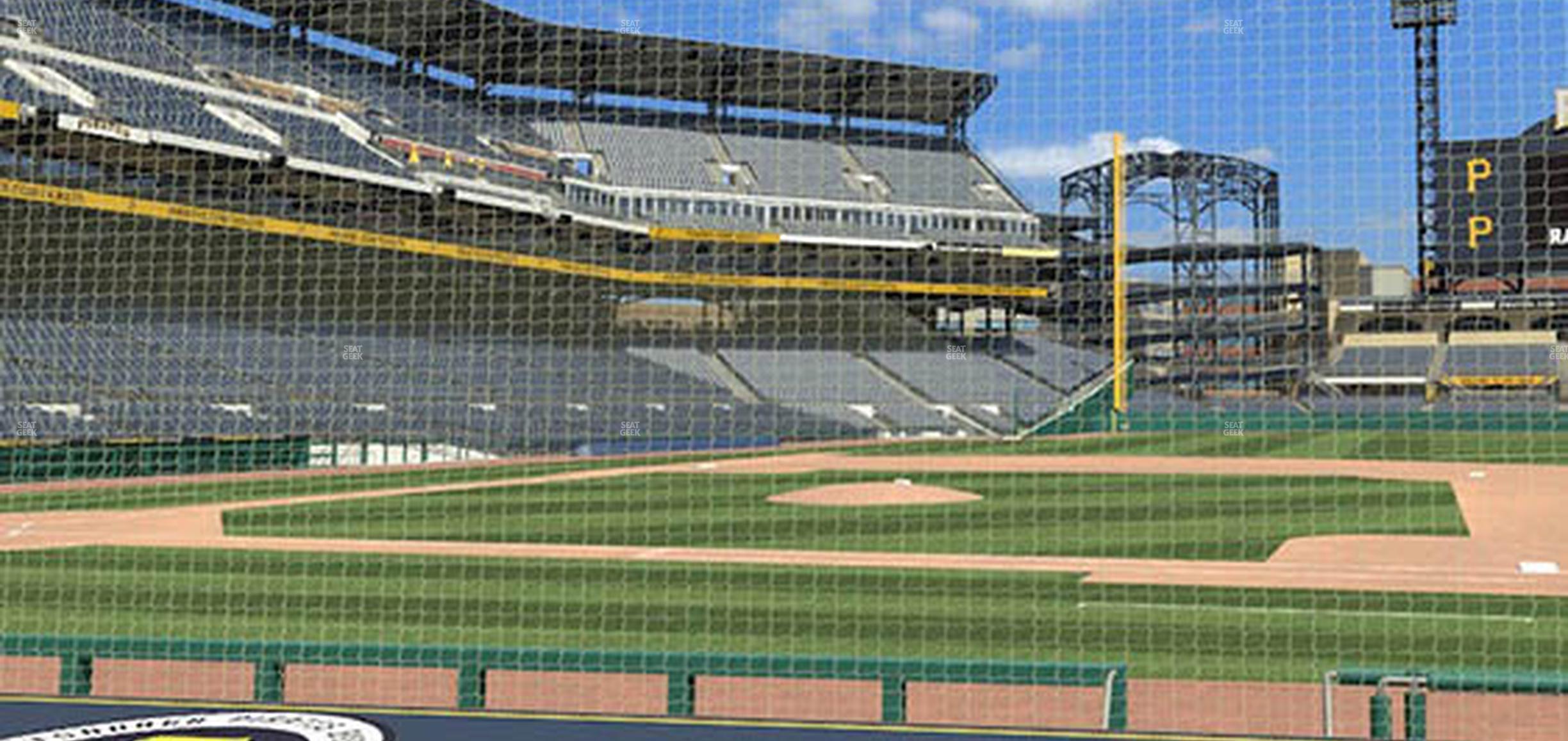 Seating view for PNC Park Section Dugout Box 10