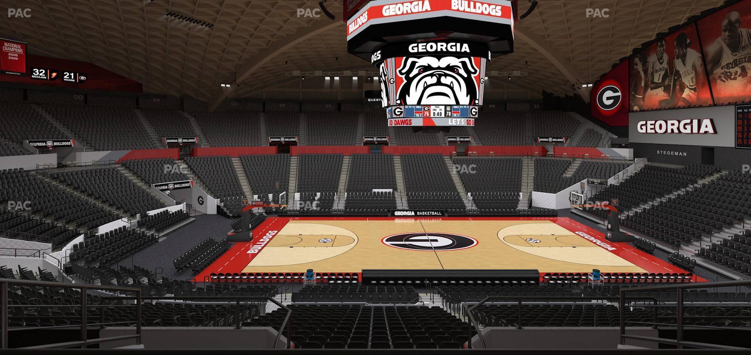 Seating view for Stegeman Coliseum Section Ff