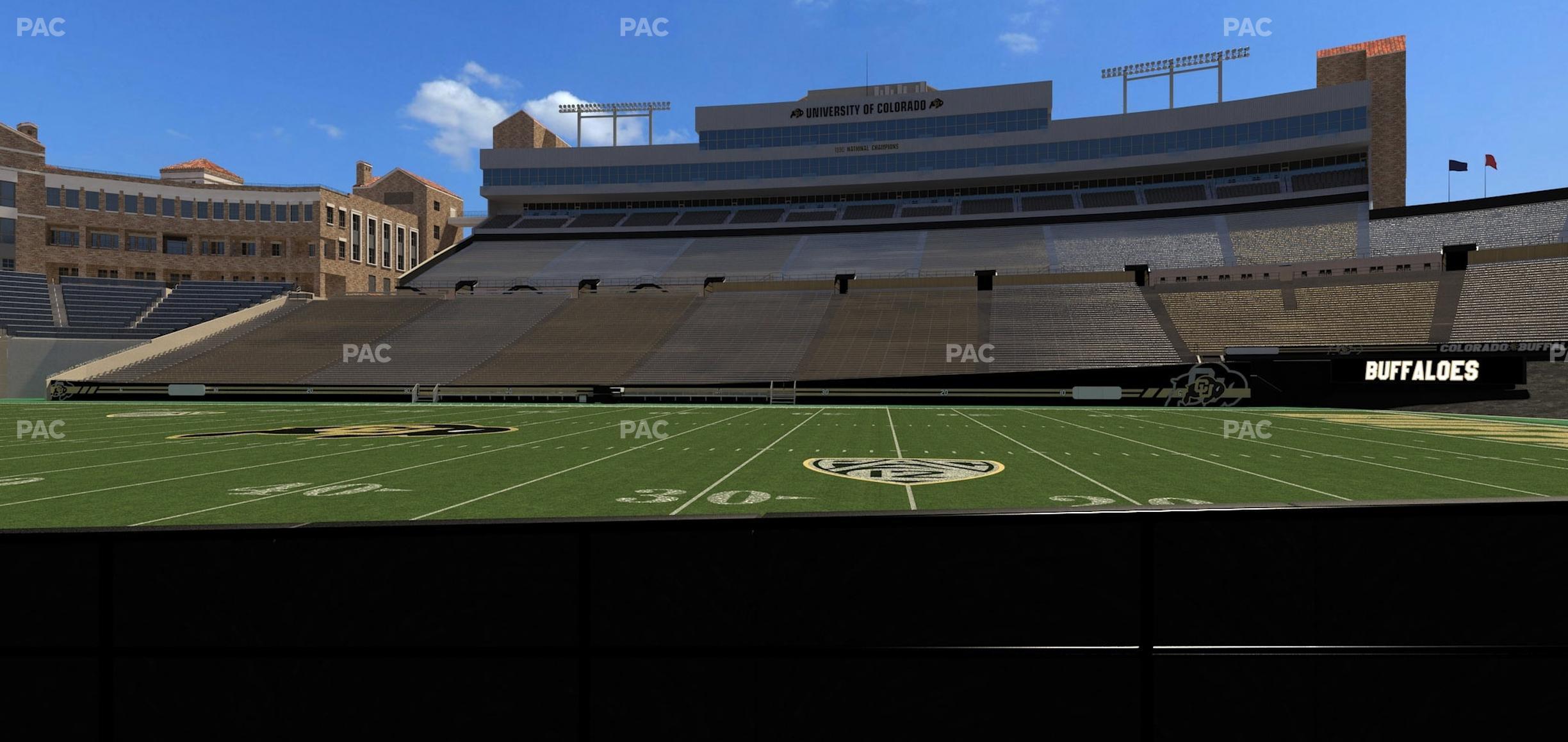 Seating view for Folsom Field Section 107