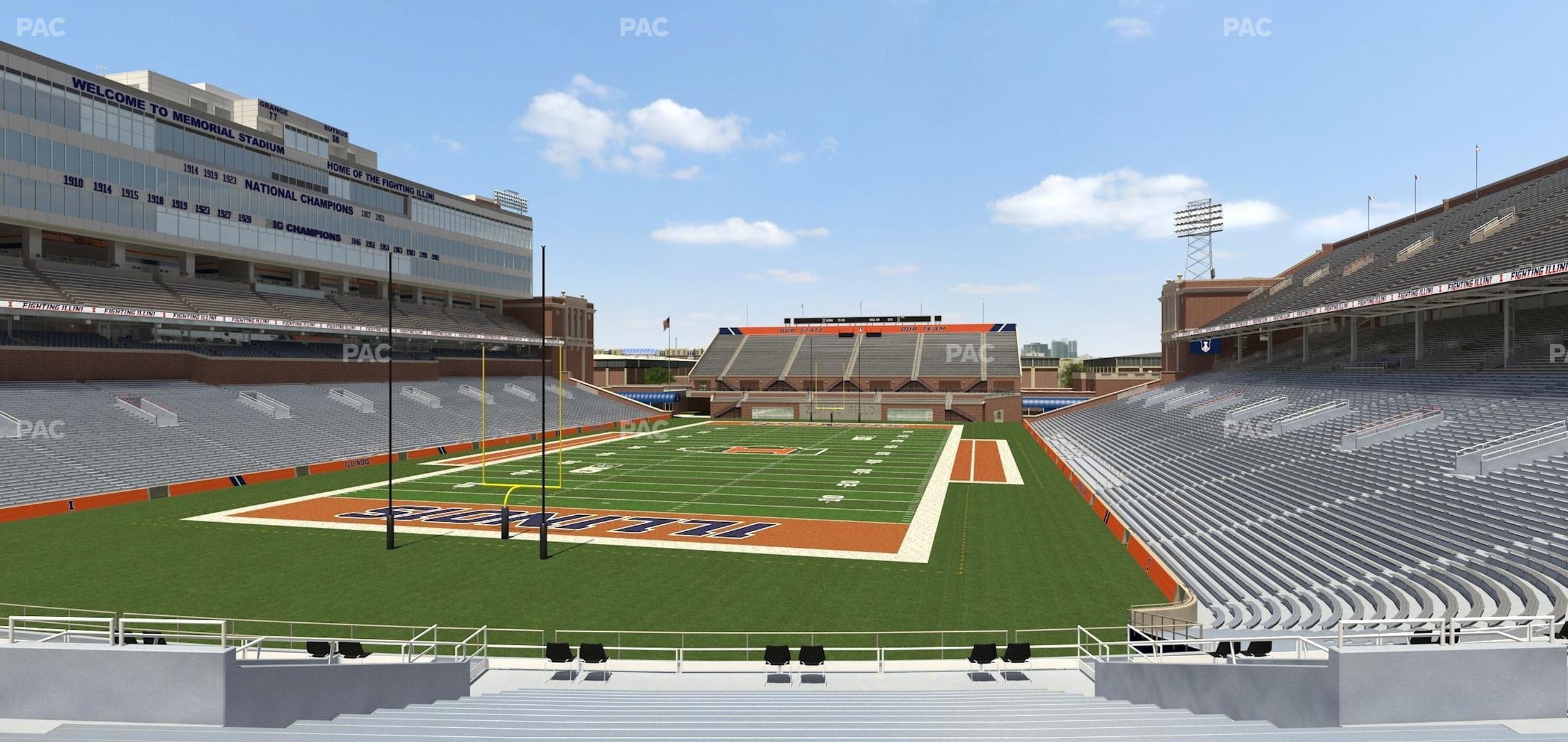 Seating view for Memorial Stadium - IL Section 114