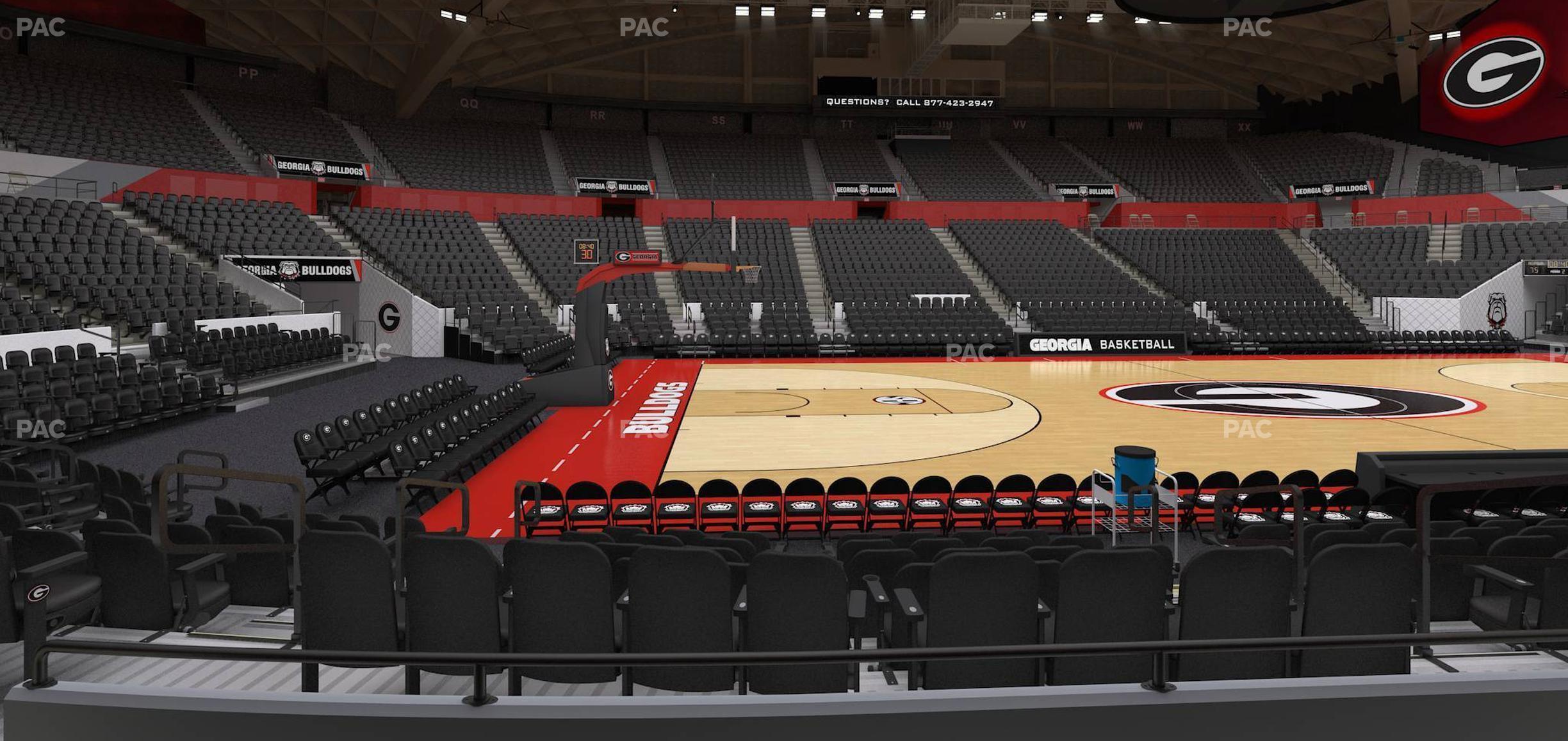 Seating view for Stegeman Coliseum Section G