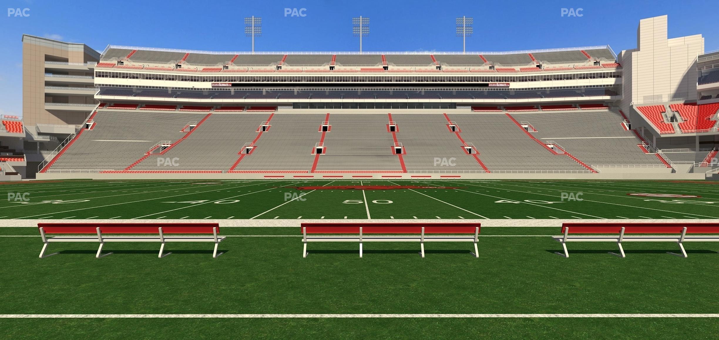 Seating view for Razorback Stadium Section 104