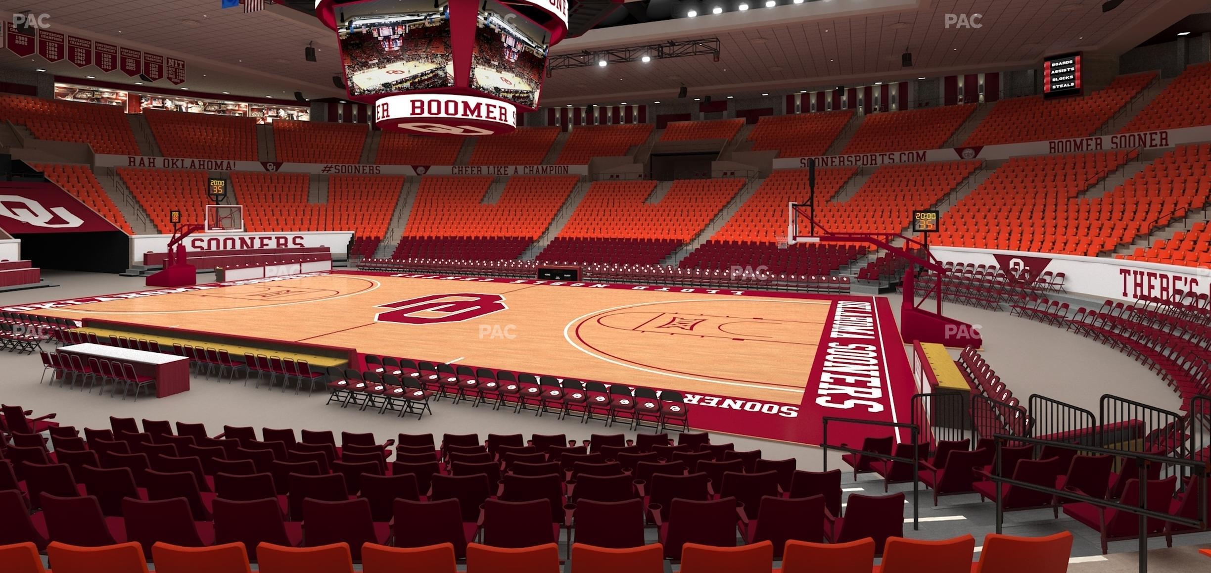 Seating view for Lloyd Noble Center Section 119