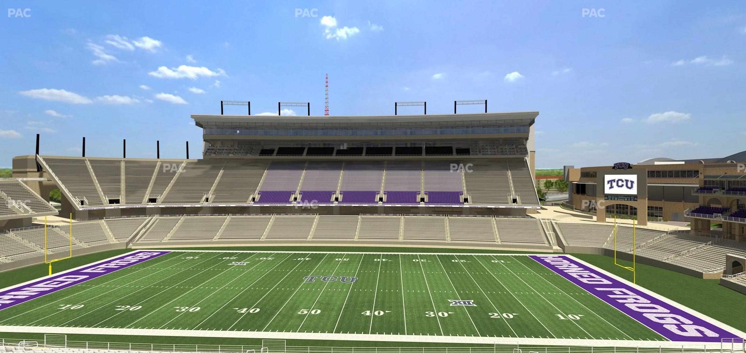 Seating view for Amon G. Carter Stadium Section Champions Club 206