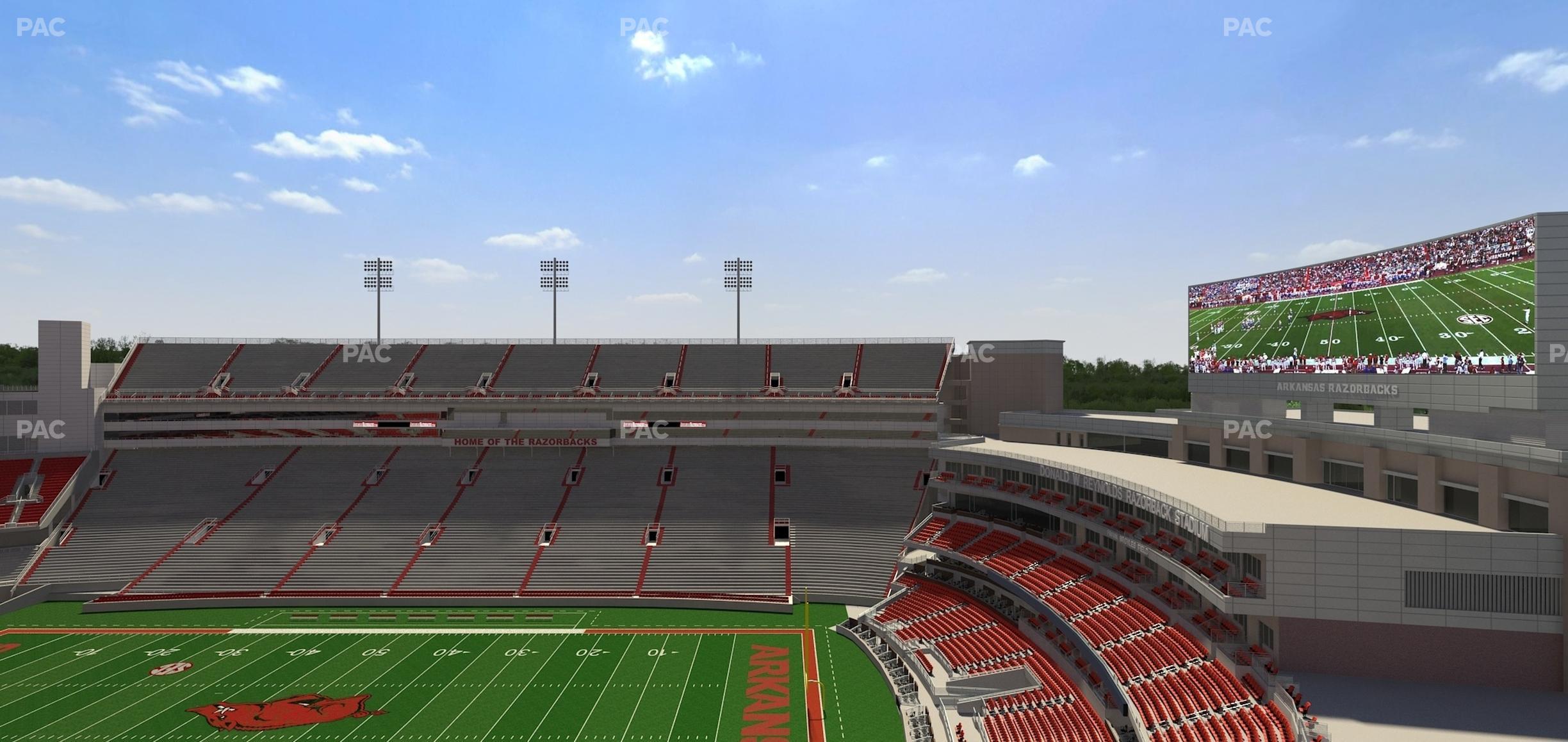 Seating view for Razorback Stadium Section 520 1