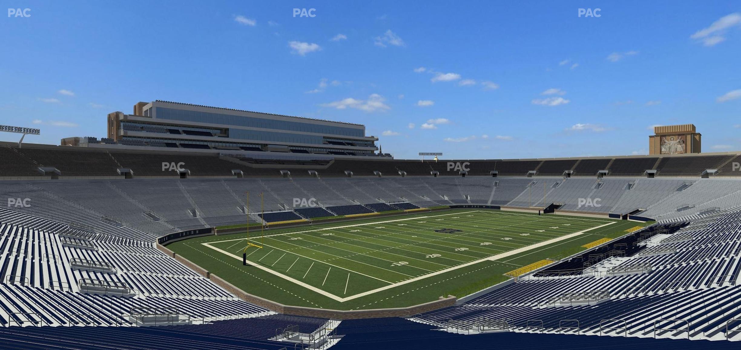 Seating view for Notre Dame Stadium Section 115