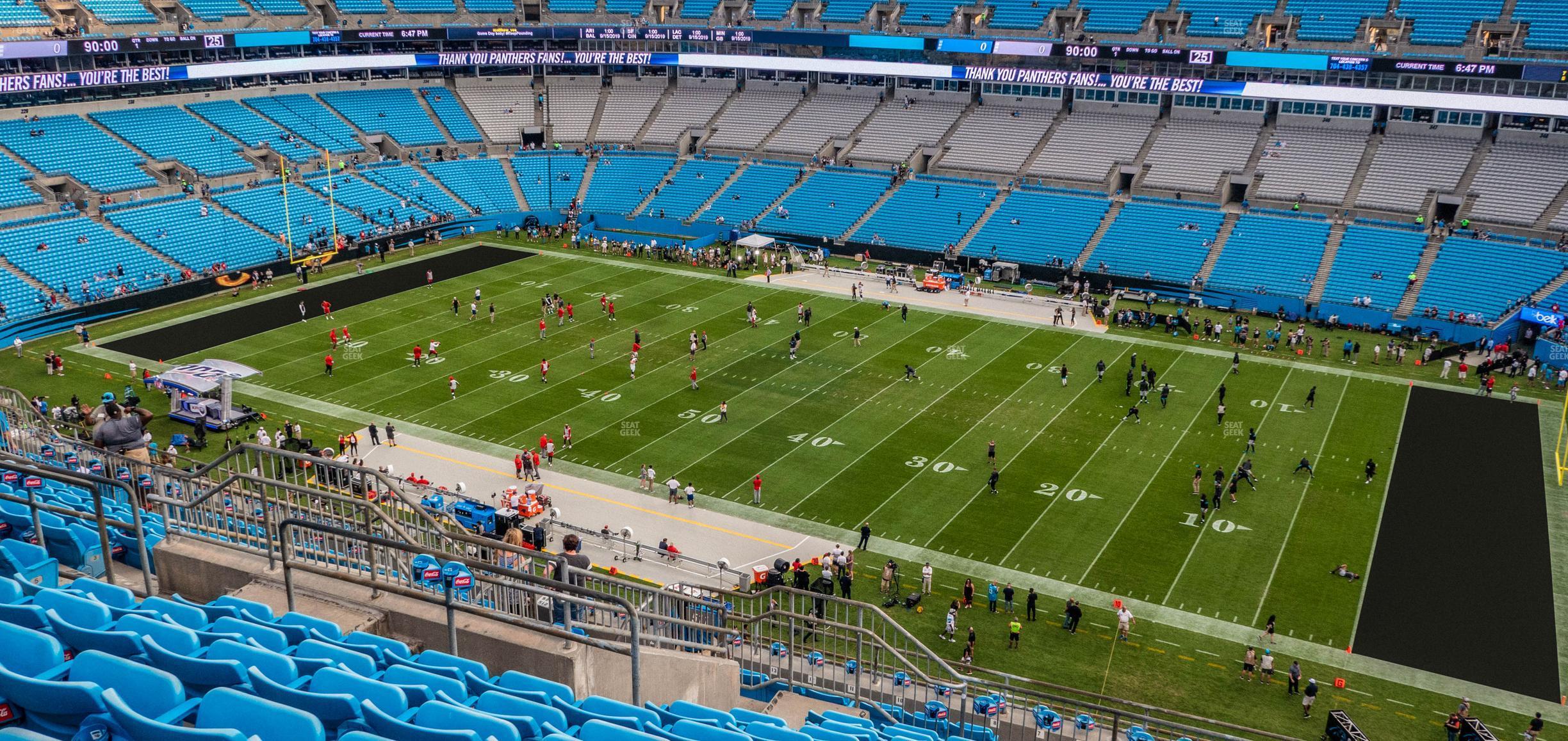 Seating view for Bank of America Stadium Section 511