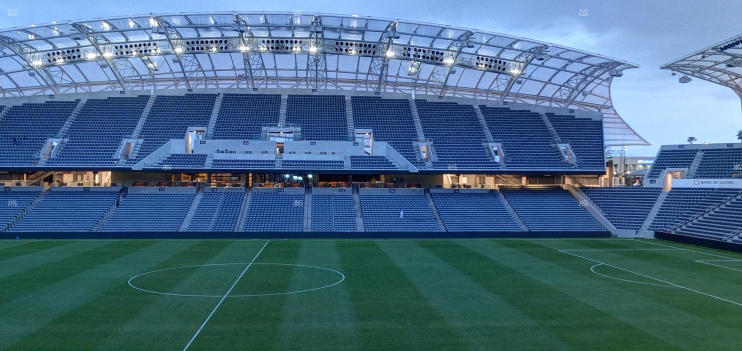 Seating view for BMO Stadium Section Directors Box 4