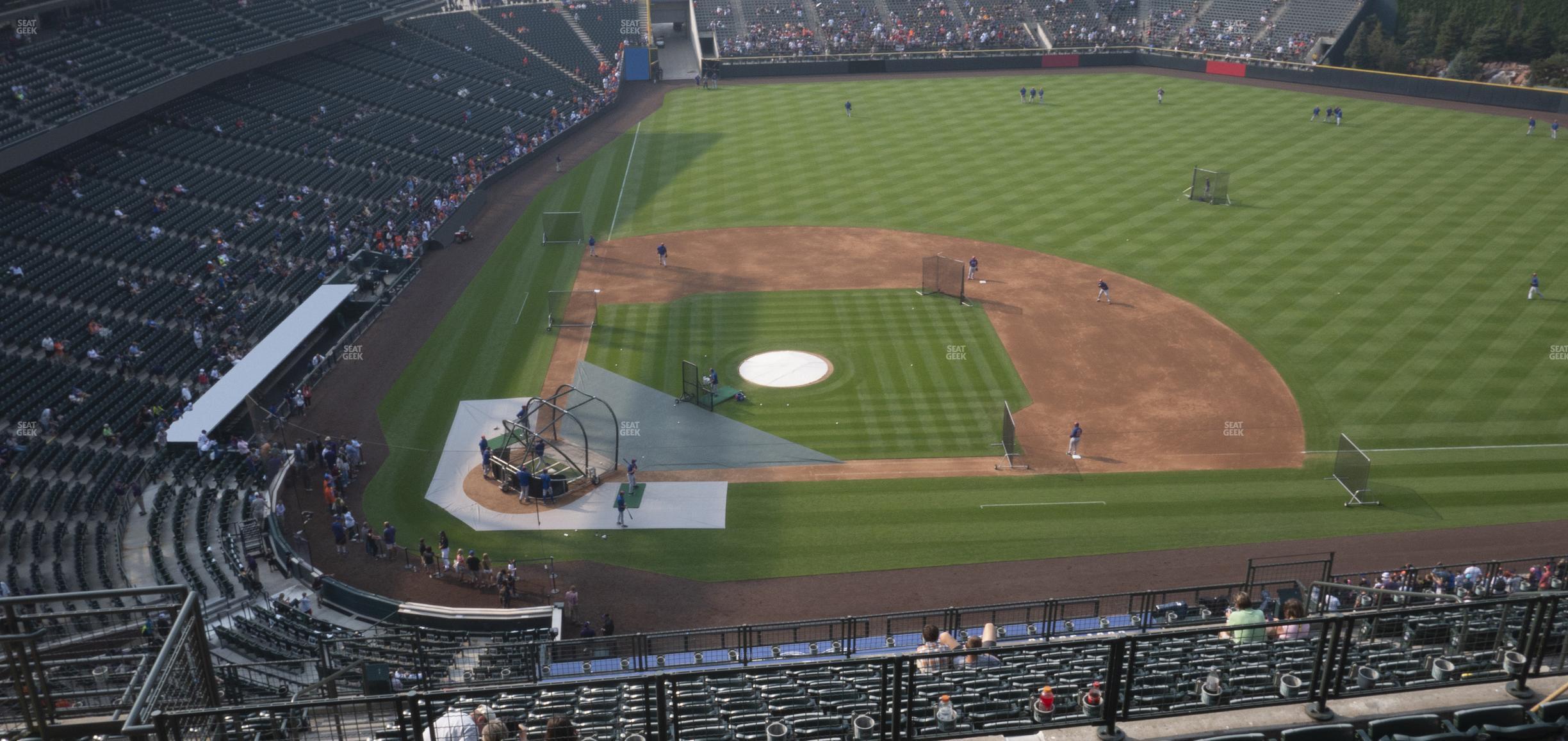 Seating view for Coors Field Section Upper 325