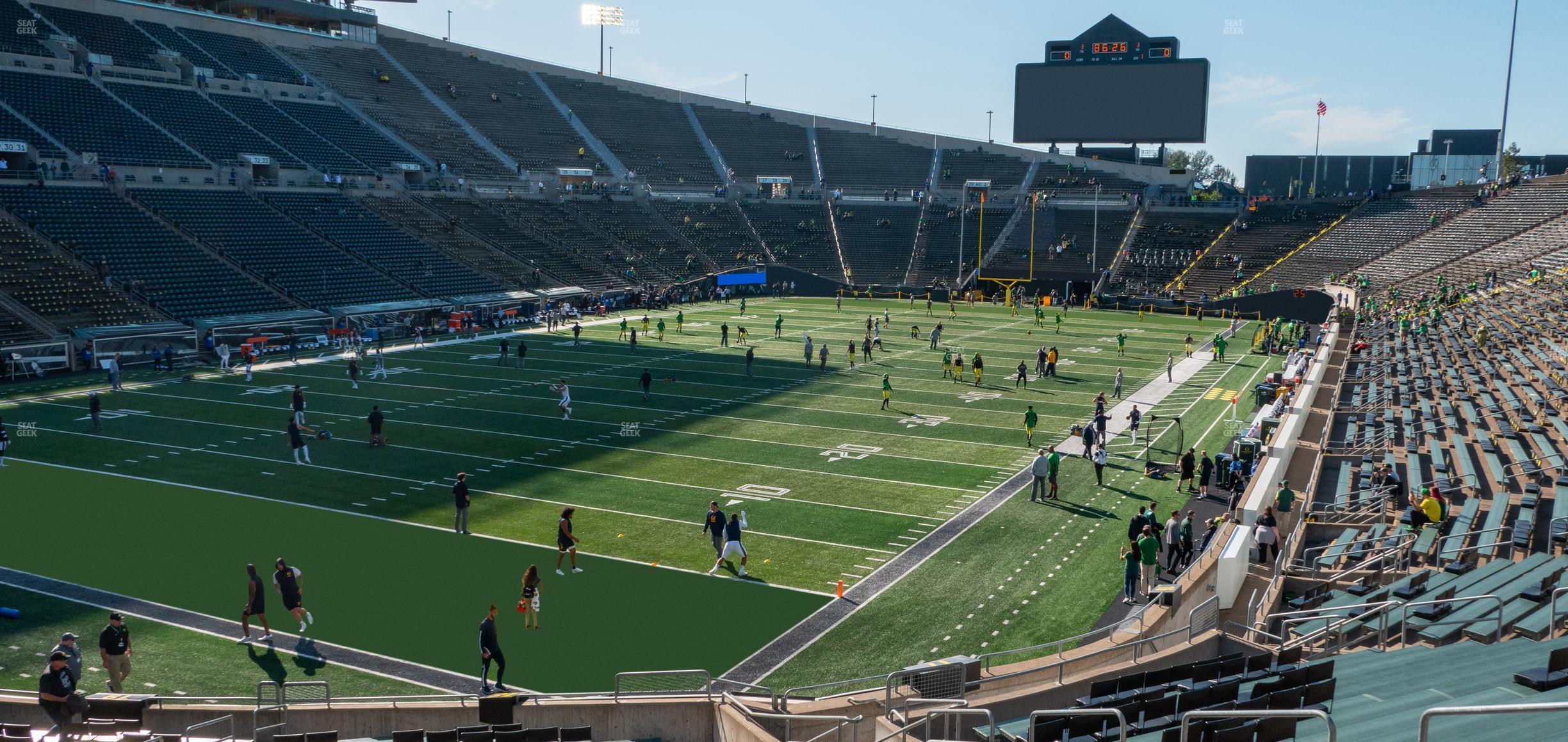 Seating view for Autzen Stadium Section 18