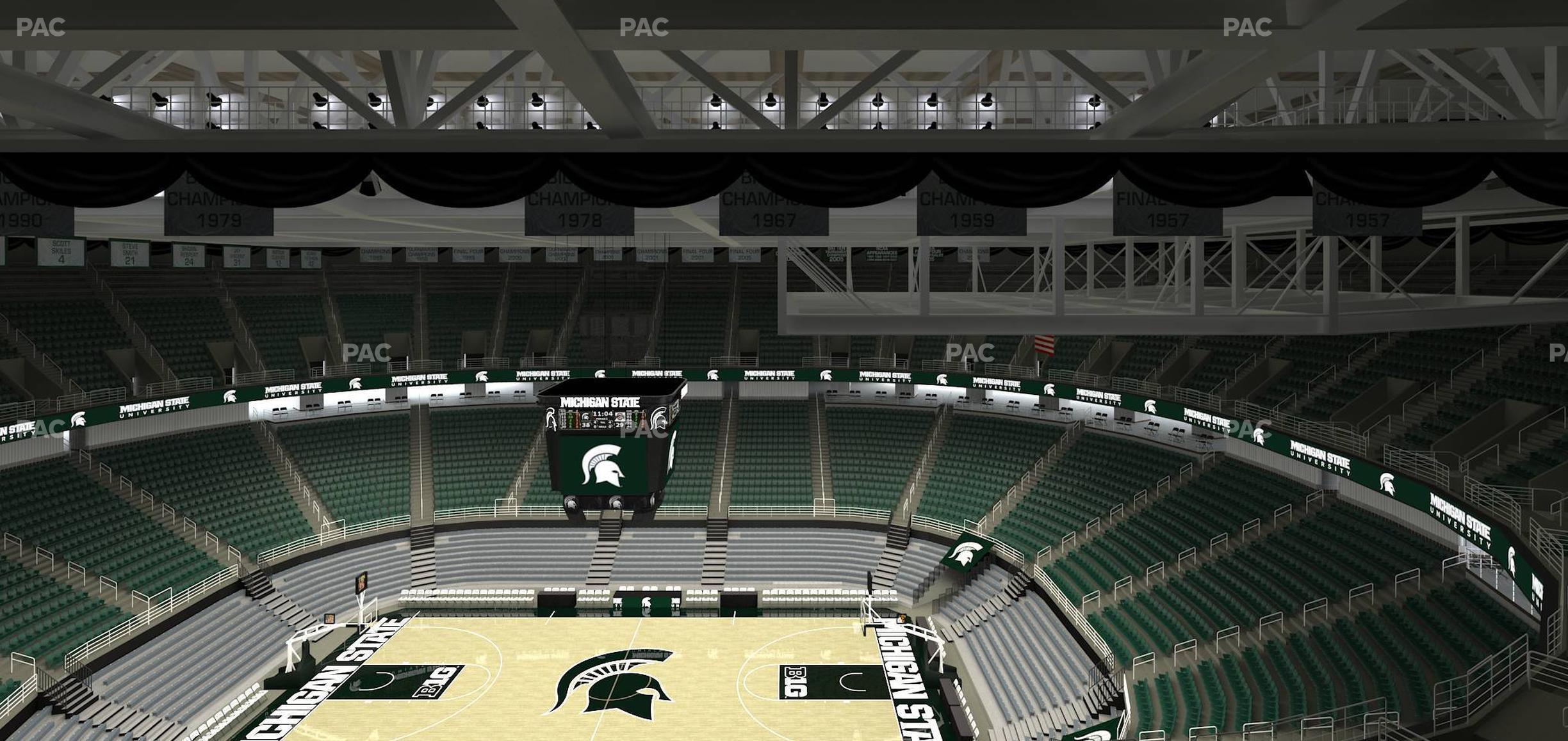 Seating view for Jack Breslin Student Events Center Section Bleachers 226