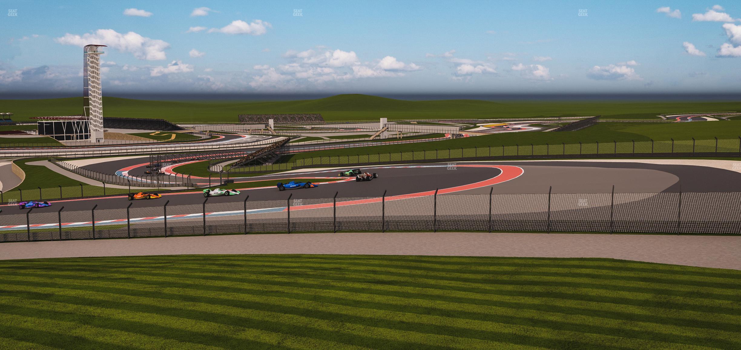 Seating view for Circuit of The Americas Section Turn 1 Grandstand 4