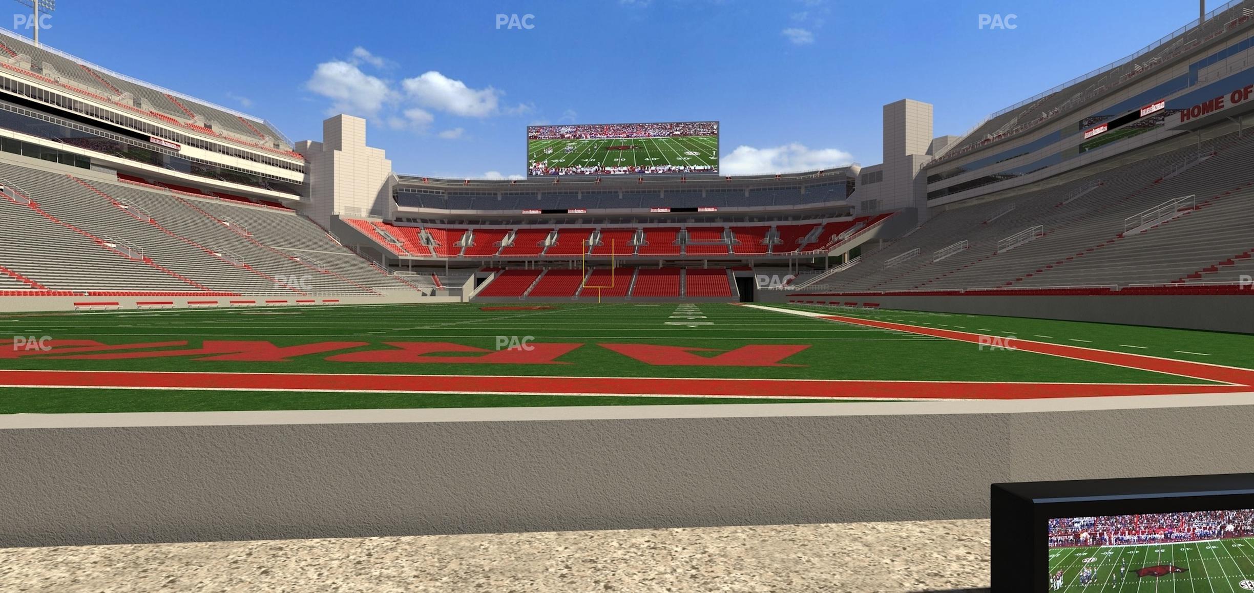 Seating view for Razorback Stadium Section Loge 4