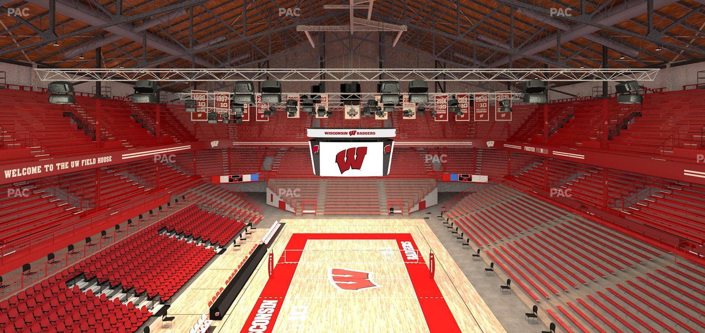 Seating view for Wisconsin Field House Section Wc Bb