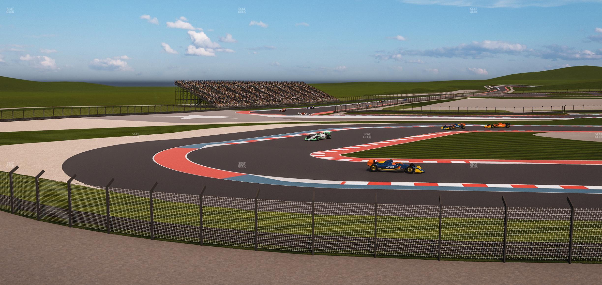 Seating view for Circuit of The Americas Section Turn 15 Grandstand 9