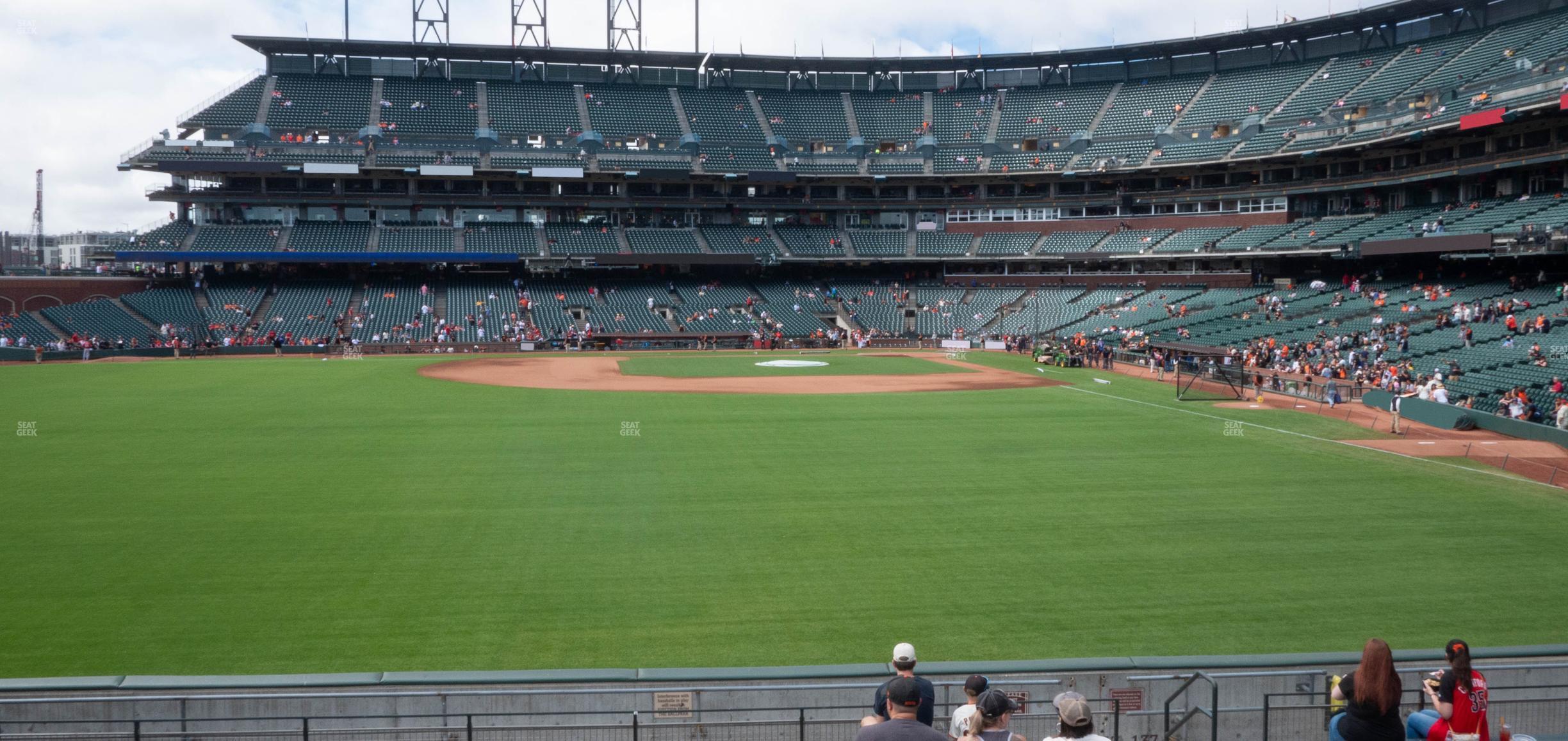 Seating view for Oracle Park Section Premium Bleachers 138