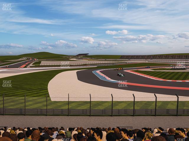 Seating view for Circuit of The Americas Section Turn 15 Grandstand 2