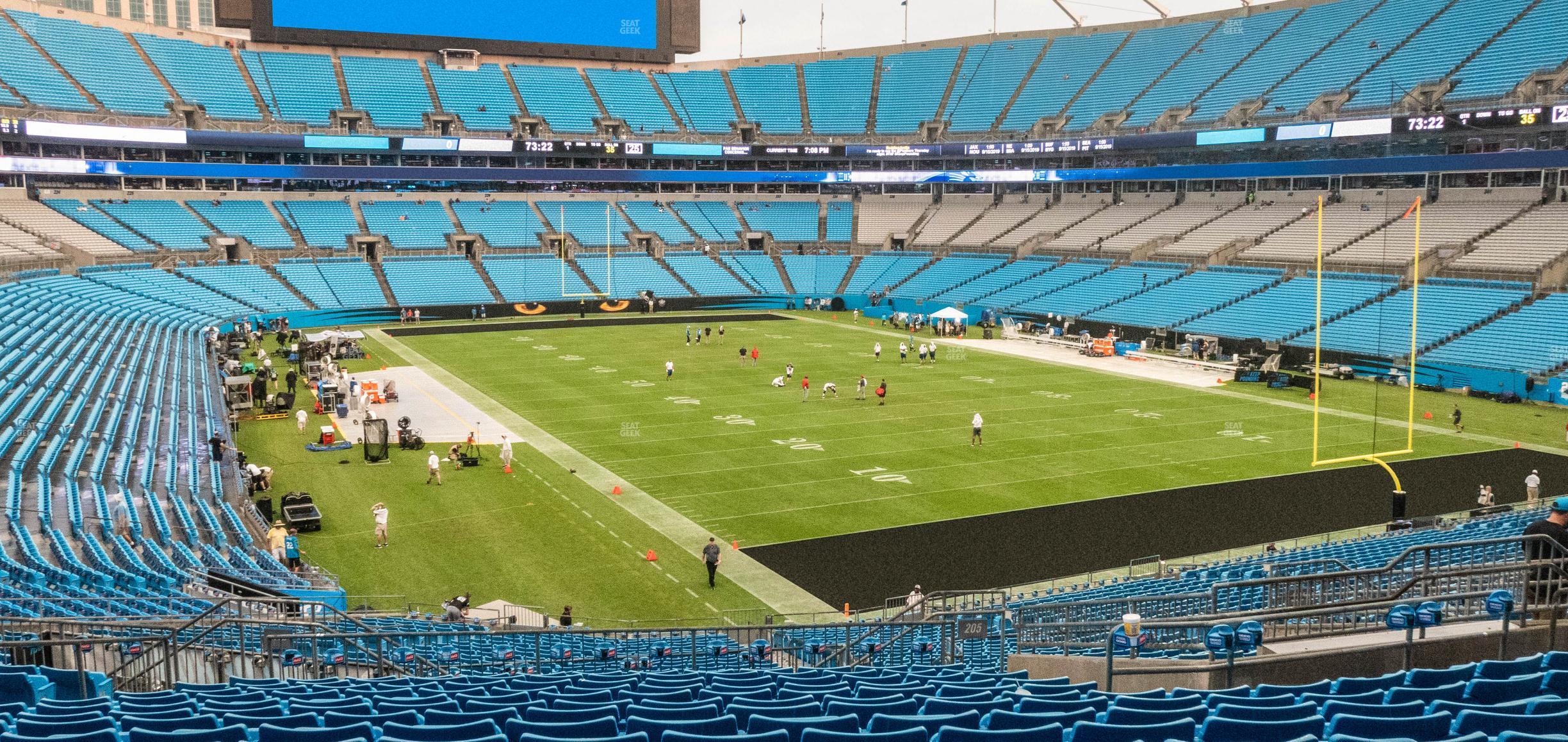 Seating view for Bank of America Stadium Section 205