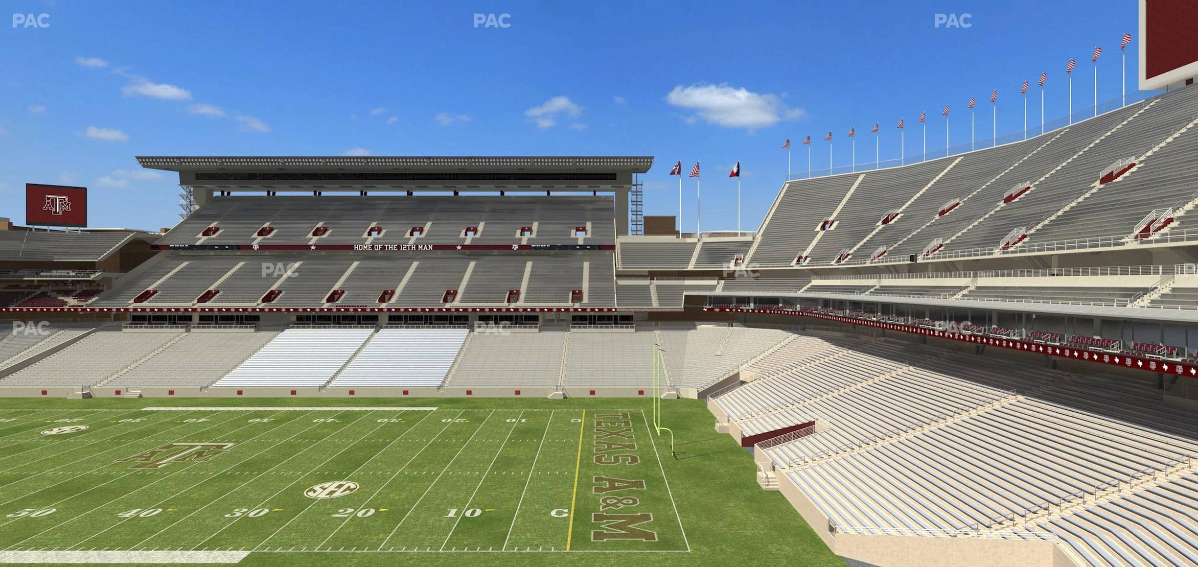 Seating view for Kyle Field Section West A Club 3