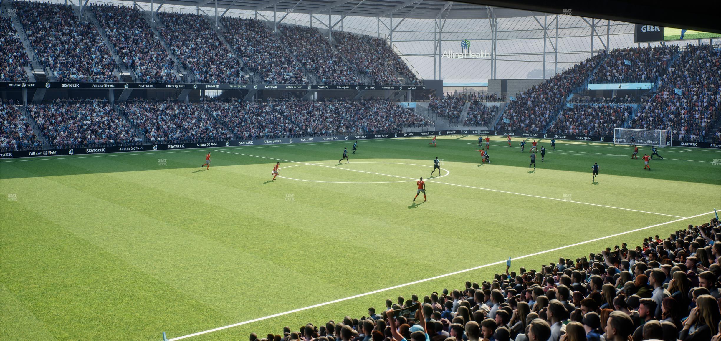 Seating view for Allianz Field Section Loge 36 A