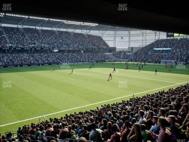 Seating view for Allianz Field Section Loge 36 A