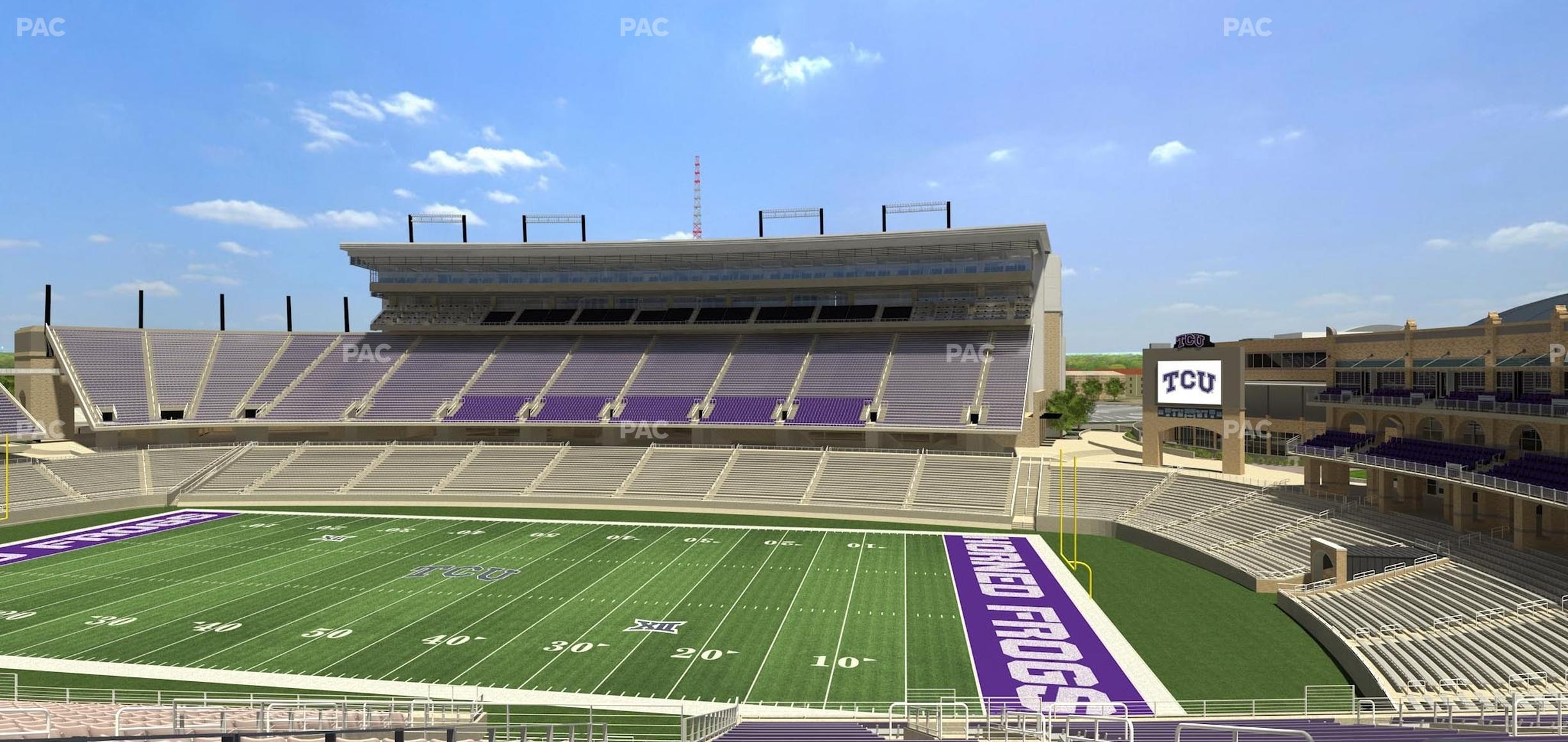 Seating view for Amon G. Carter Stadium Section 203