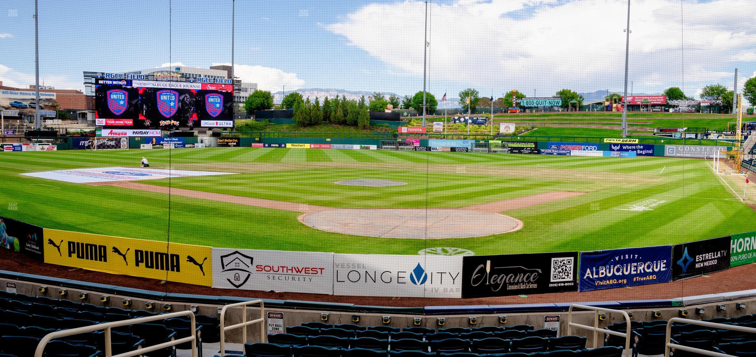 Seating view for Rio Grande Credit Union Field at Isotopes Park Section 101