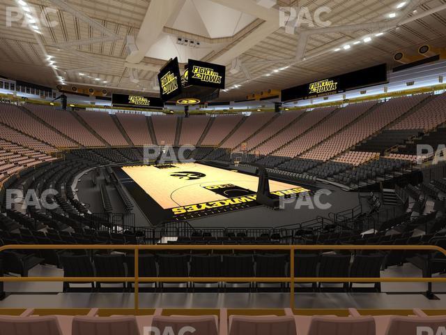 Seating view for Carver-Hawkeye Arena Section Ii