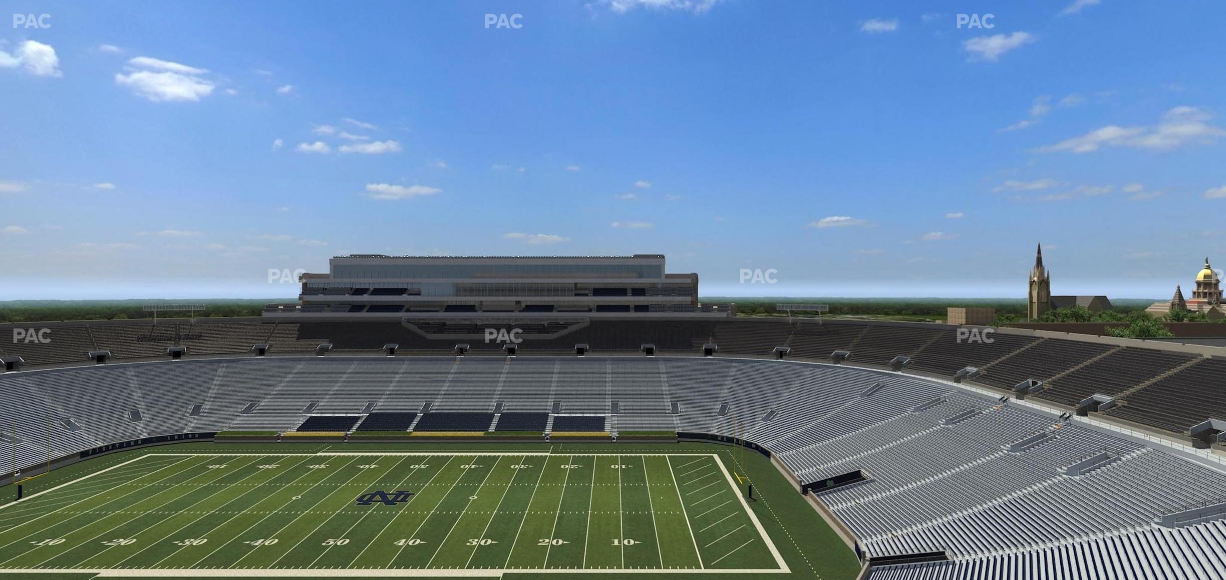 Seating view for Notre Dame Stadium Section Corbett Club 804