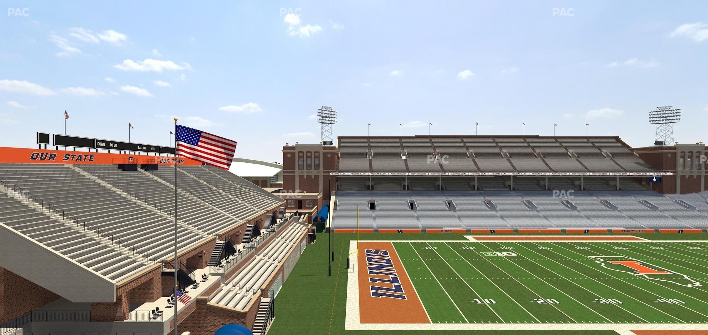 Seating view for Memorial Stadium - IL Section 231