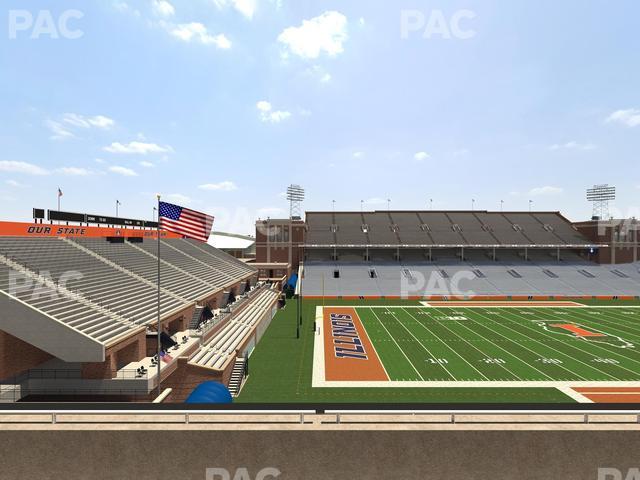 Seating view for Memorial Stadium - IL Section 231