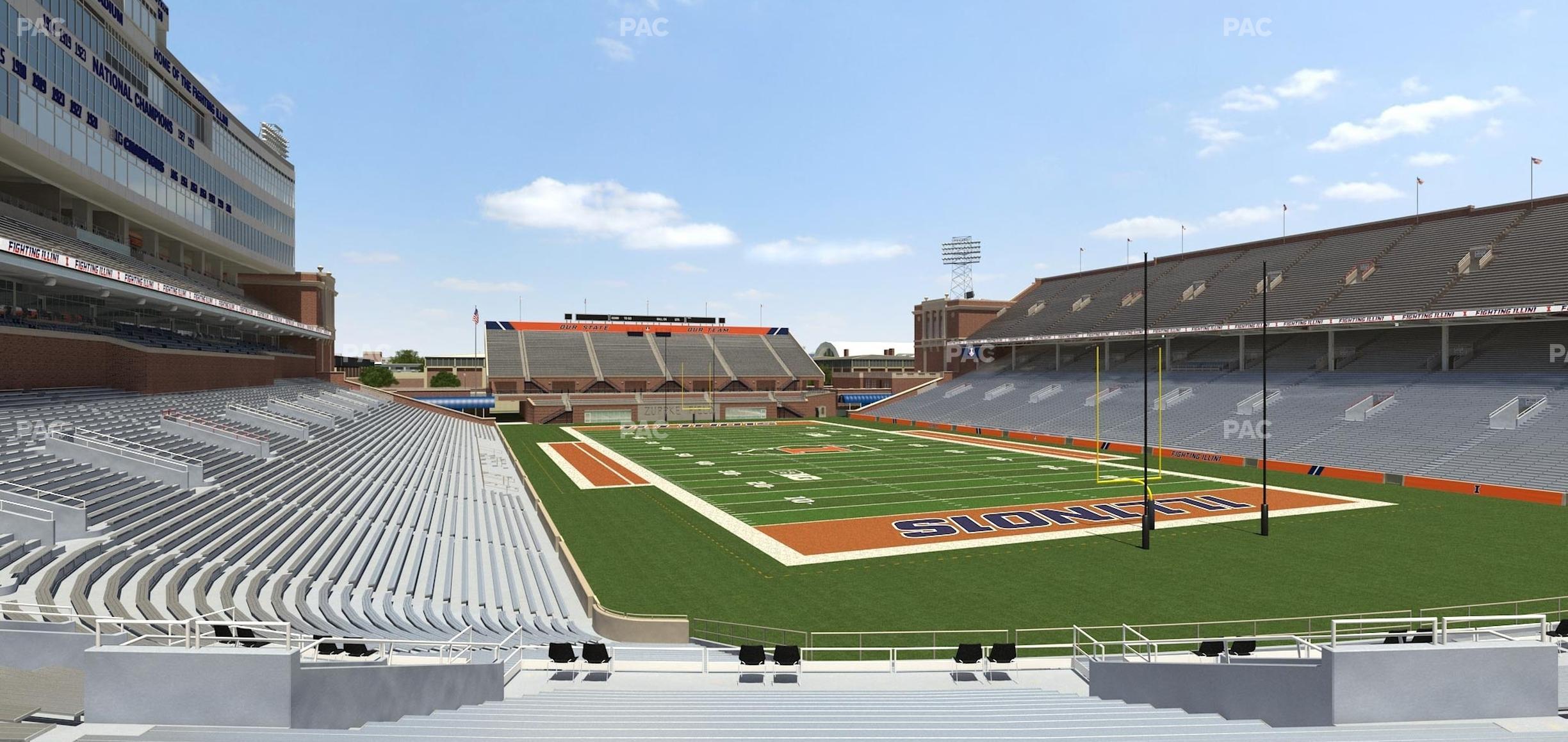 Seating view for Memorial Stadium - IL Section 119