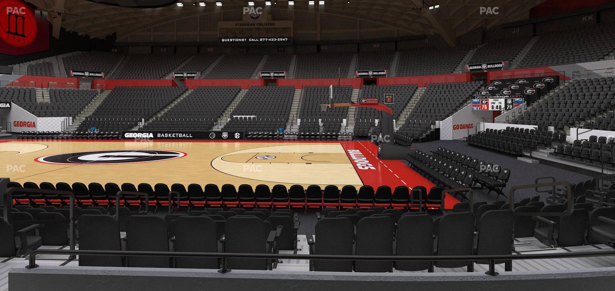 Seating view for Stegeman Coliseum Section S