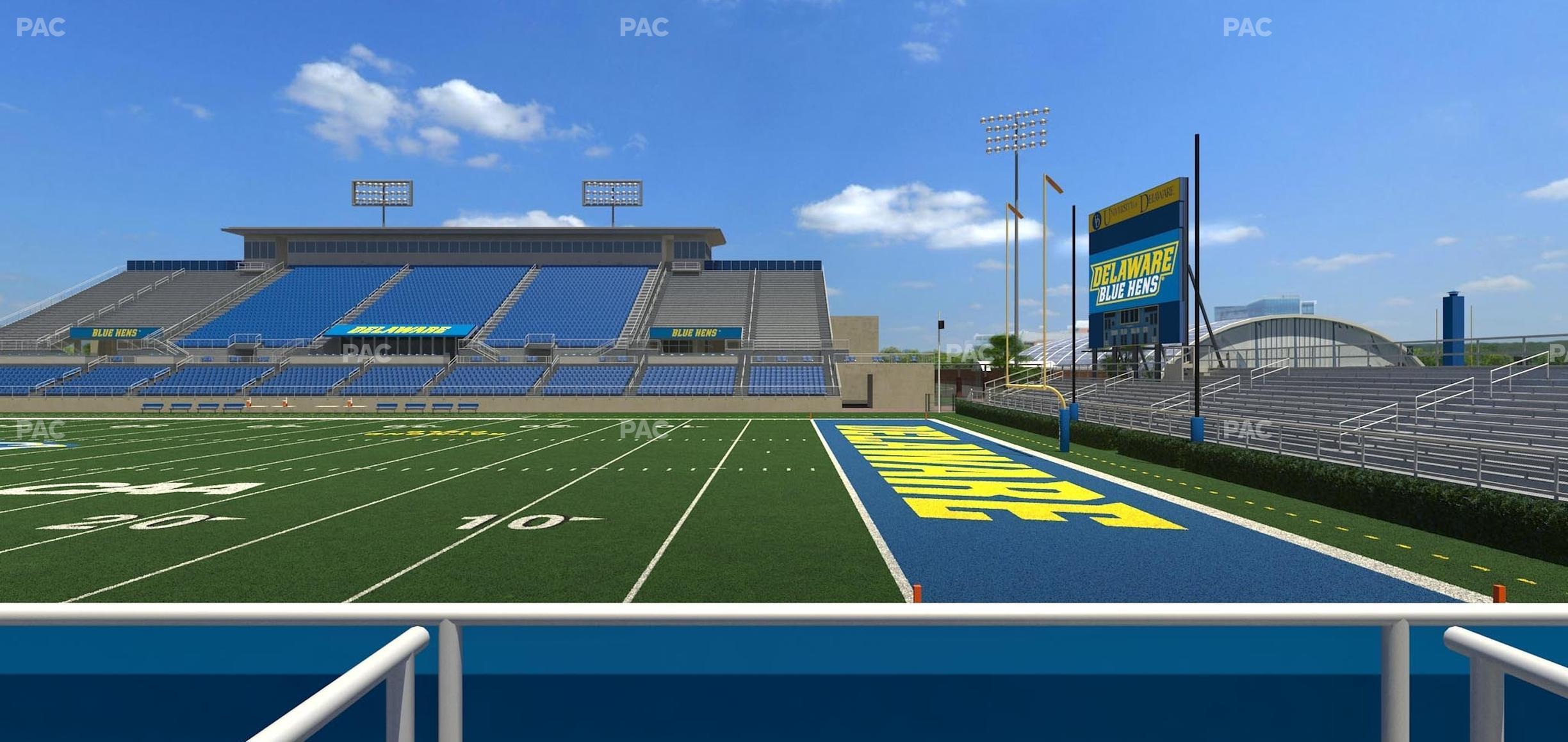 Seating view for Delaware Stadium Section East Box 53