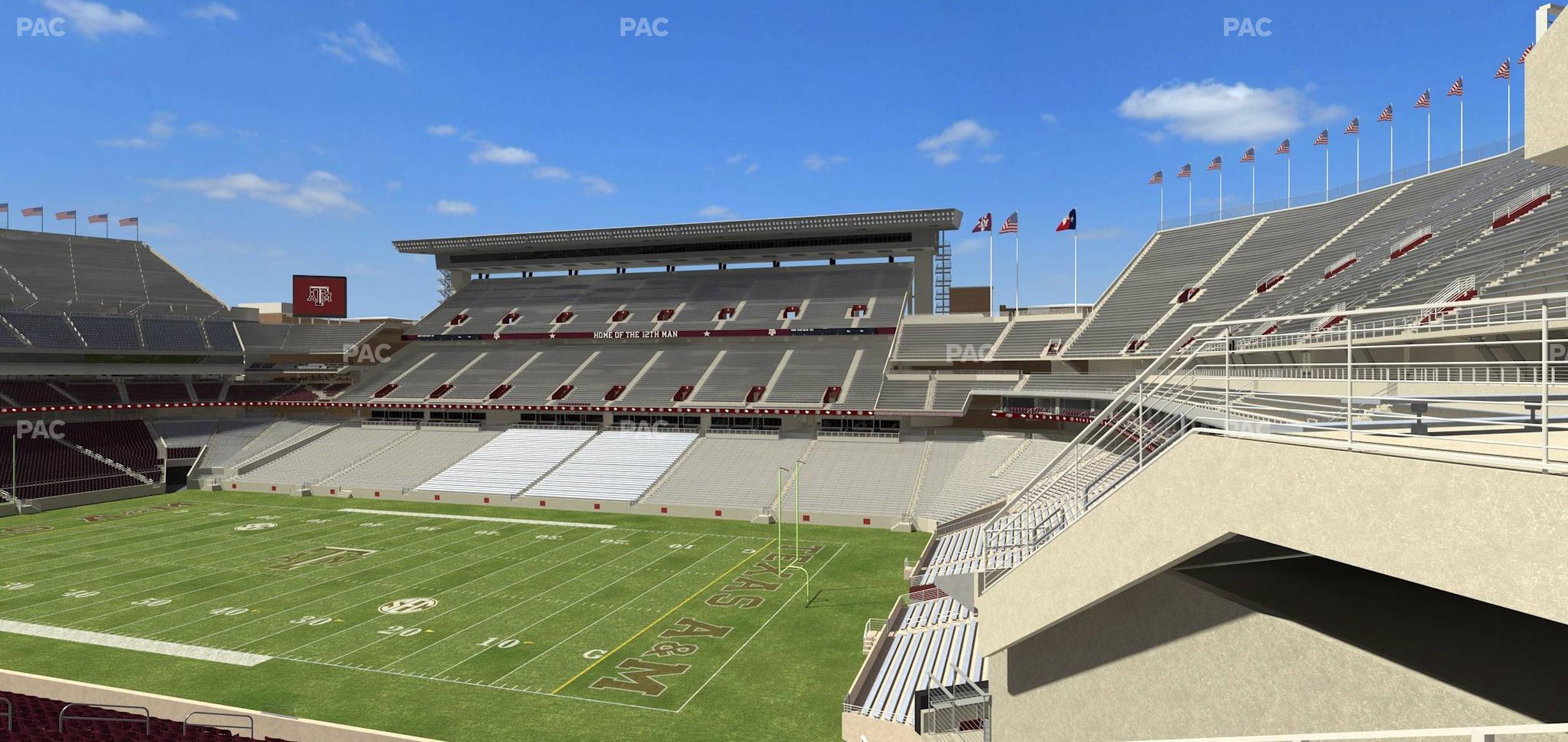 Seating view for Kyle Field Section West A Club 1