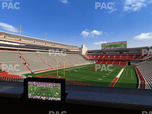 Seating view for Razorback Stadium Section Loge 68